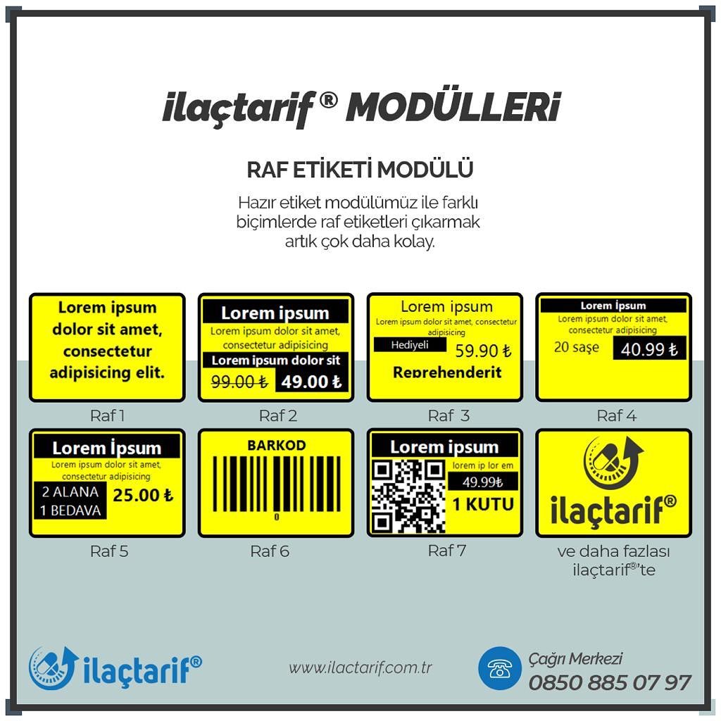 ilaçtarif® Raf Etiketi
